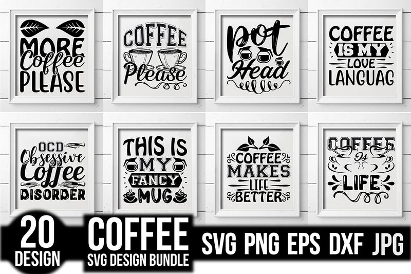 Coffee SVG Bundle 11 - CraftNest - Digital Crafting and Art