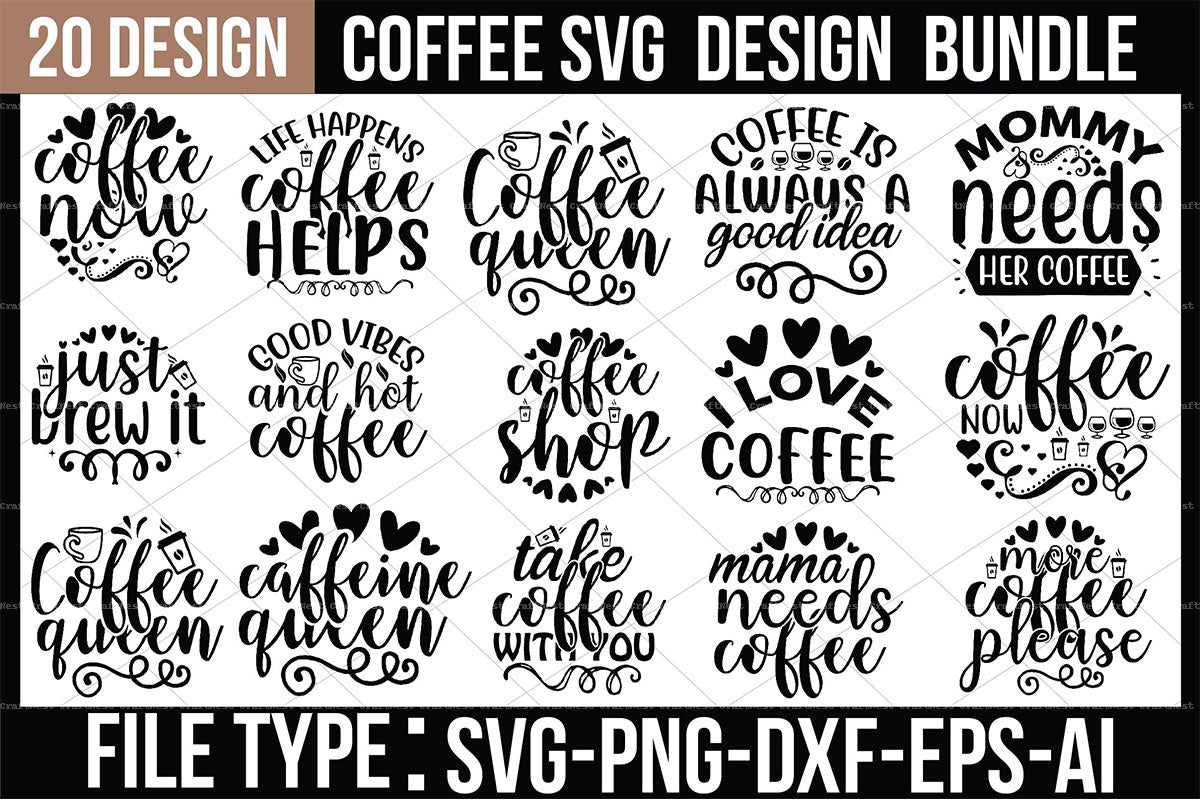 Coffee Design SVG Bundle 2