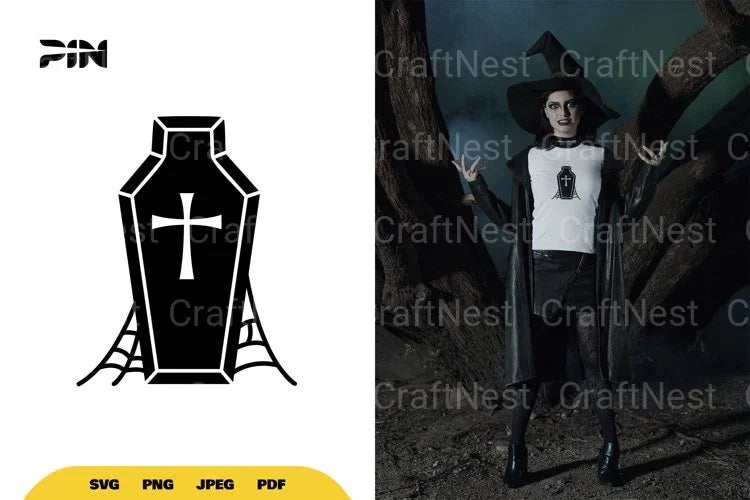 Coffin Halloween SVG Bundle Clipart - CraftNest - Digital Crafting and Art