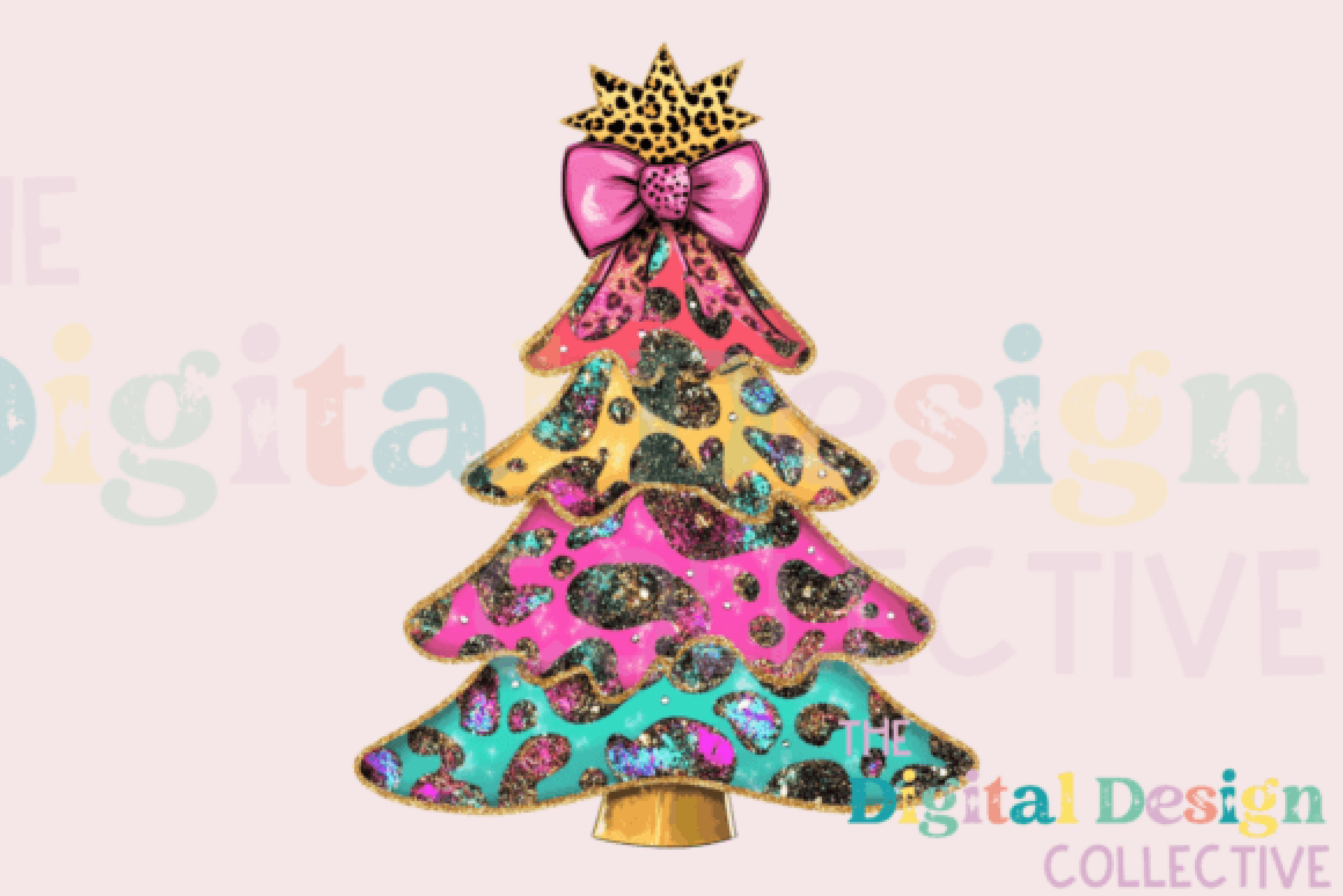 Coquette Glitter Christmas Tree Clipart Bundle - CraftNest - Digital Crafting and Art
