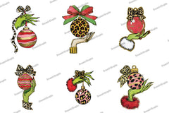 Colorful Coquette Christmas Ornament Clipart Bundle - CraftNest - Digital Crafting and Art