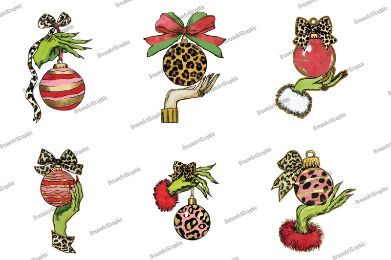 Colorful Coquette Christmas Ornament Clipart Bundle - CraftNest - Digital Crafting and Art