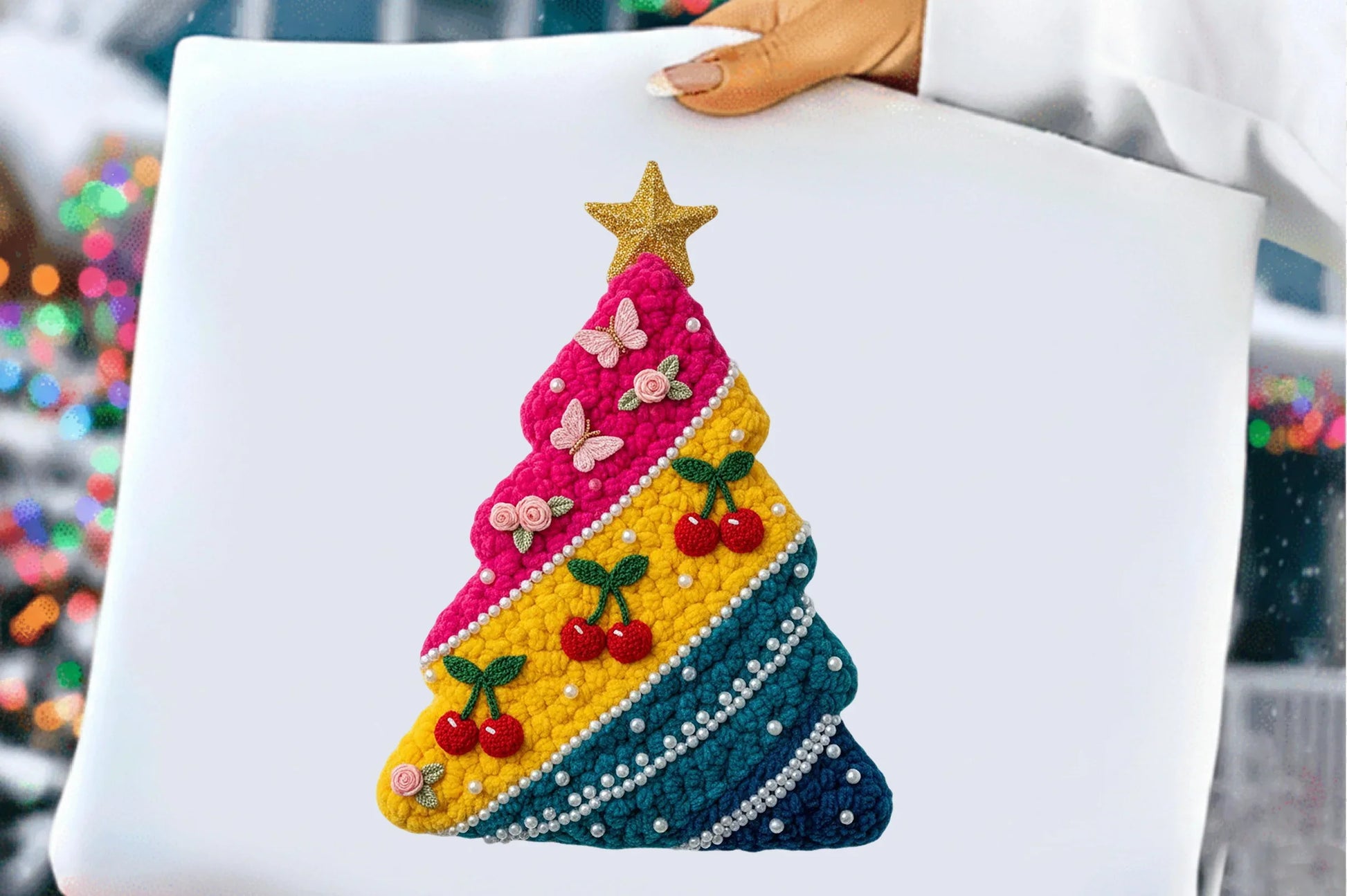 Colorful Glitter Yarn Christmas Tree Clipart Bundle - CraftNest - Digital Crafting and Art