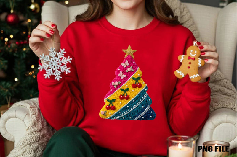 Colorful Glitter Yarn Christmas Tree Clipart Bundle - CraftNest - Digital Crafting and Art