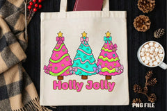 Colorful Holly Jolly Christmas Tree Clipart Bundle - CraftNest - Digital Crafting and Art