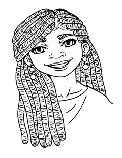 African Woman Portrait Coloring Book - CraftNest - Digital Crafting and Art