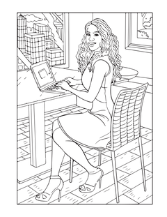 African Woman Portrait Coloring Book - CraftNest - Digital Crafting and Art