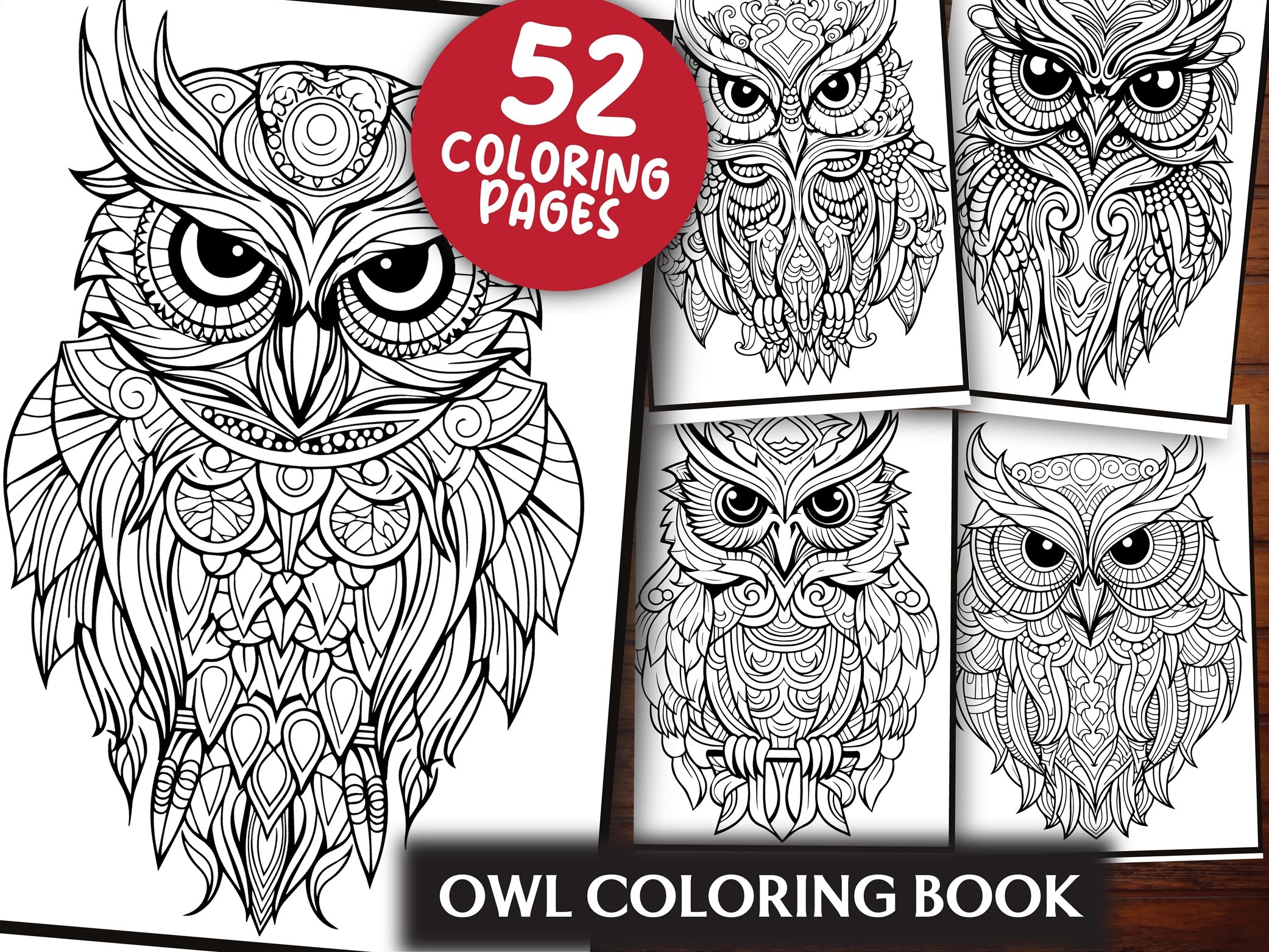 Owl Coloring Book - CraftNest - Digital Crafting and Art
