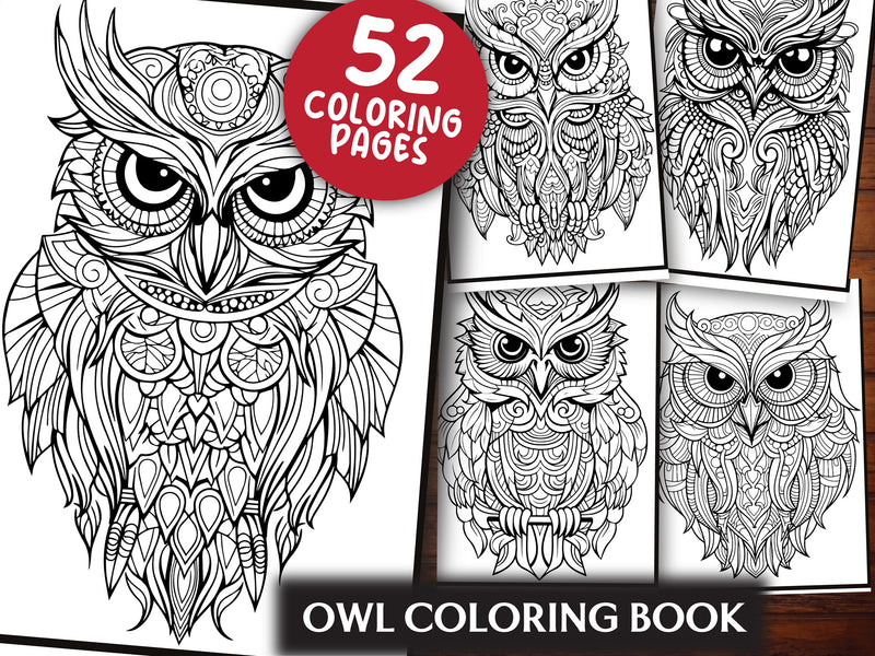 Owl Coloring Book - CraftNest - Digital Crafting and Art