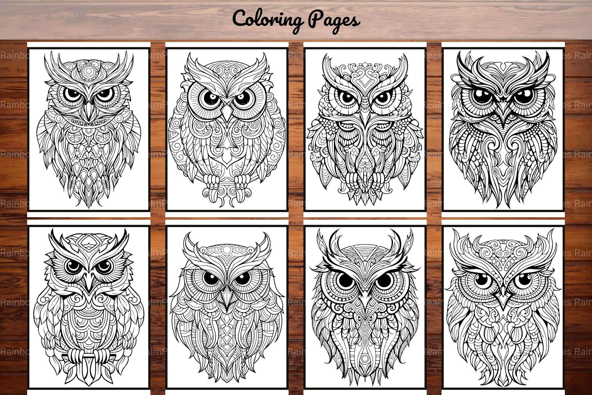 Owl Coloring Book - CraftNest - Digital Crafting and Art