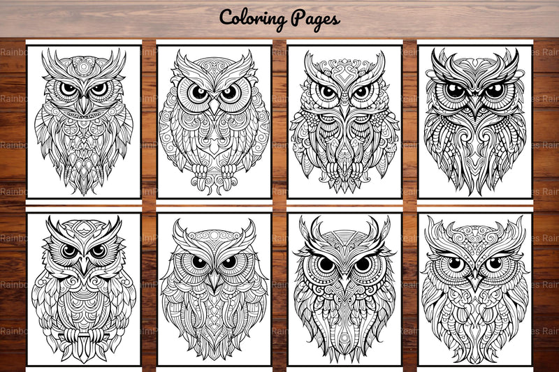 Owl Coloring Book - CraftNest - Digital Crafting and Art