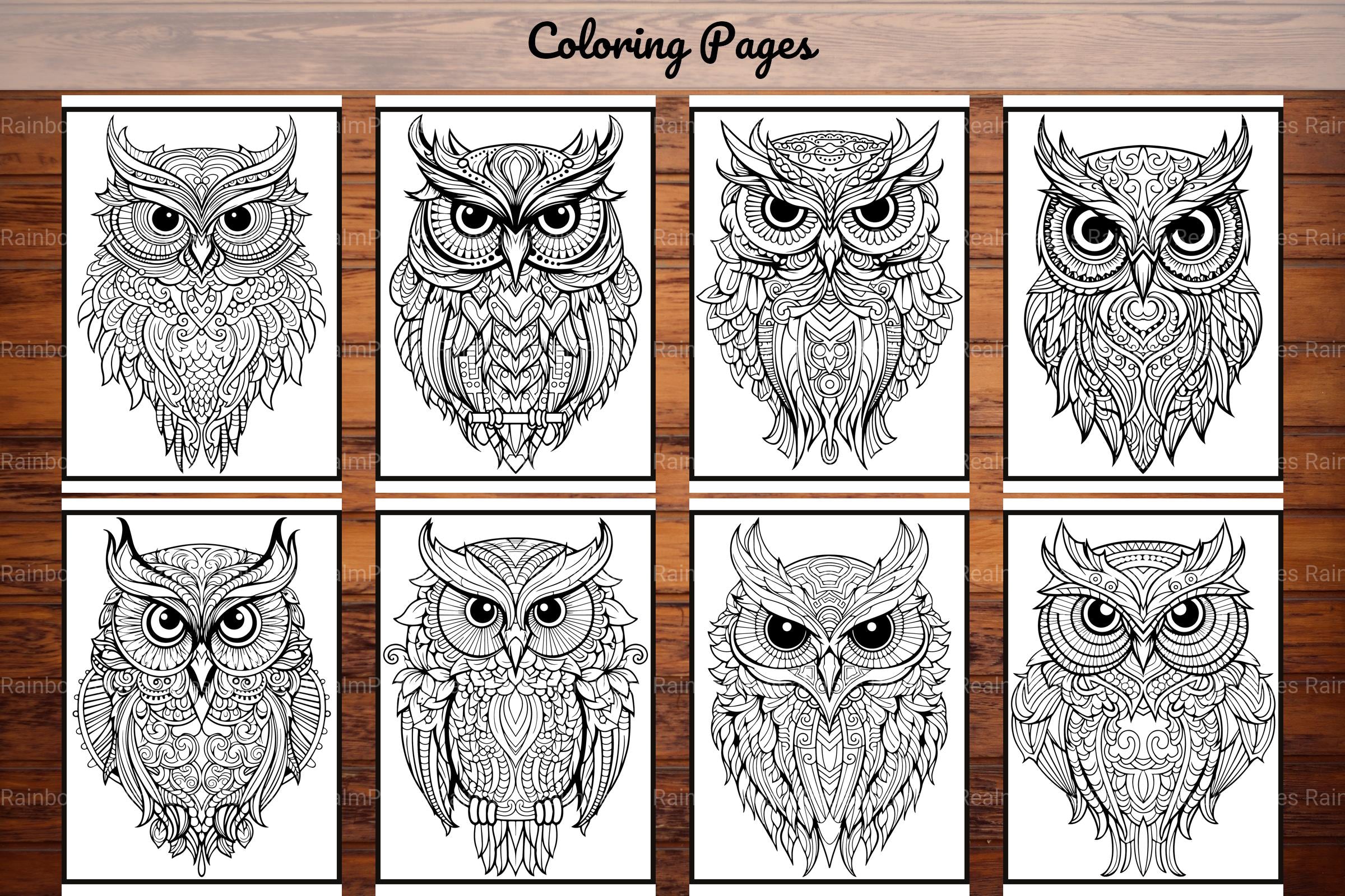 Owl Coloring Book - CraftNest - Digital Crafting and Art