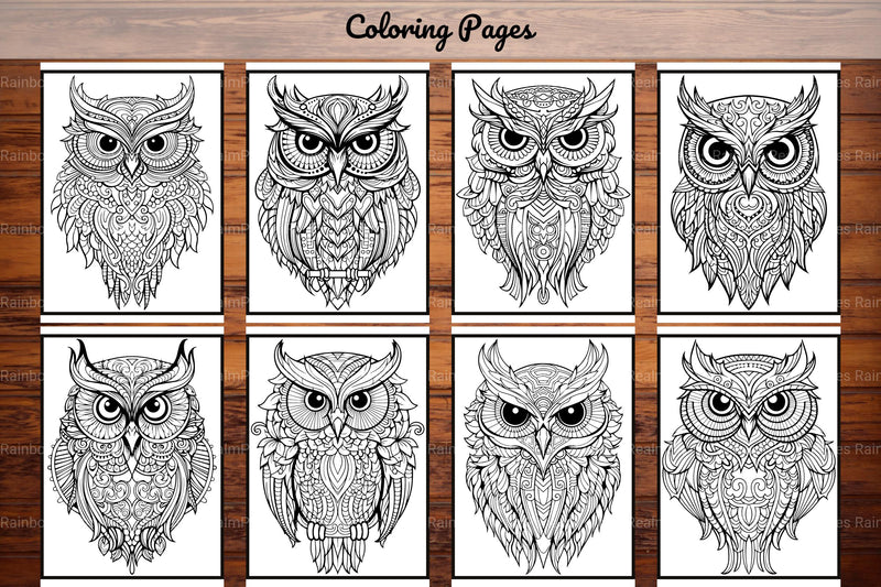 Owl Coloring Book - CraftNest - Digital Crafting and Art
