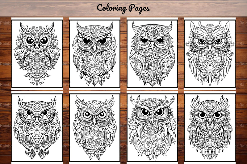 Owl Coloring Book - CraftNest - Digital Crafting and Art