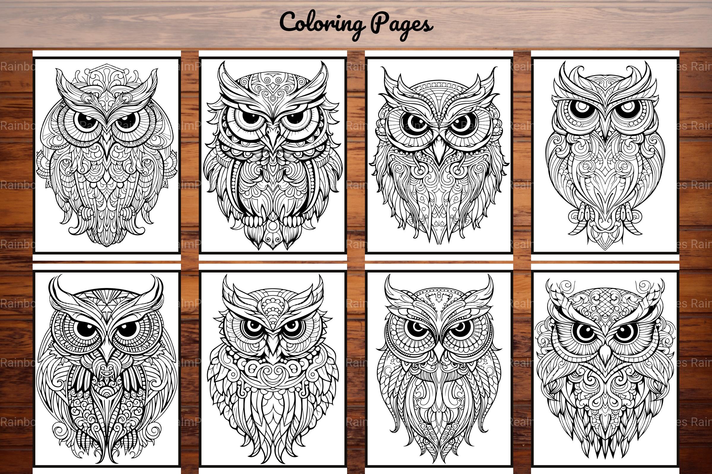 Owl Coloring Book - CraftNest - Digital Crafting and Art