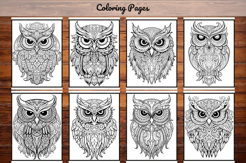 Owl Coloring Book - CraftNest - Digital Crafting and Art
