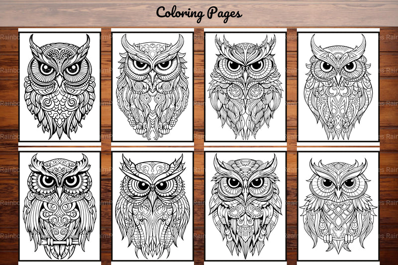 Owl Coloring Book - CraftNest - Digital Crafting and Art