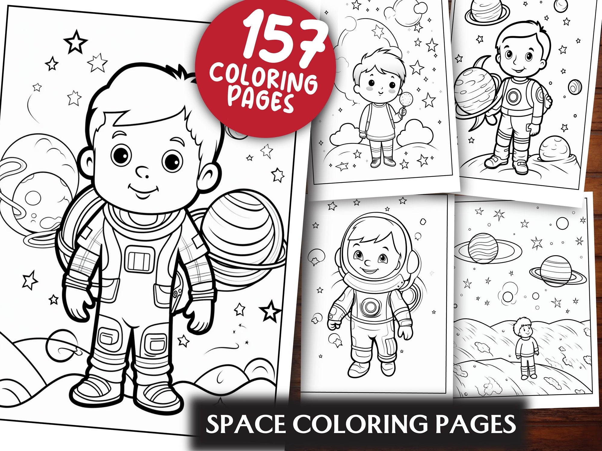 Space Coloring Pages - CraftNest - Digital Crafting and Art
