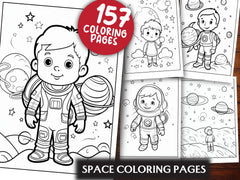 Space Coloring Pages - CraftNest - Digital Crafting and Art