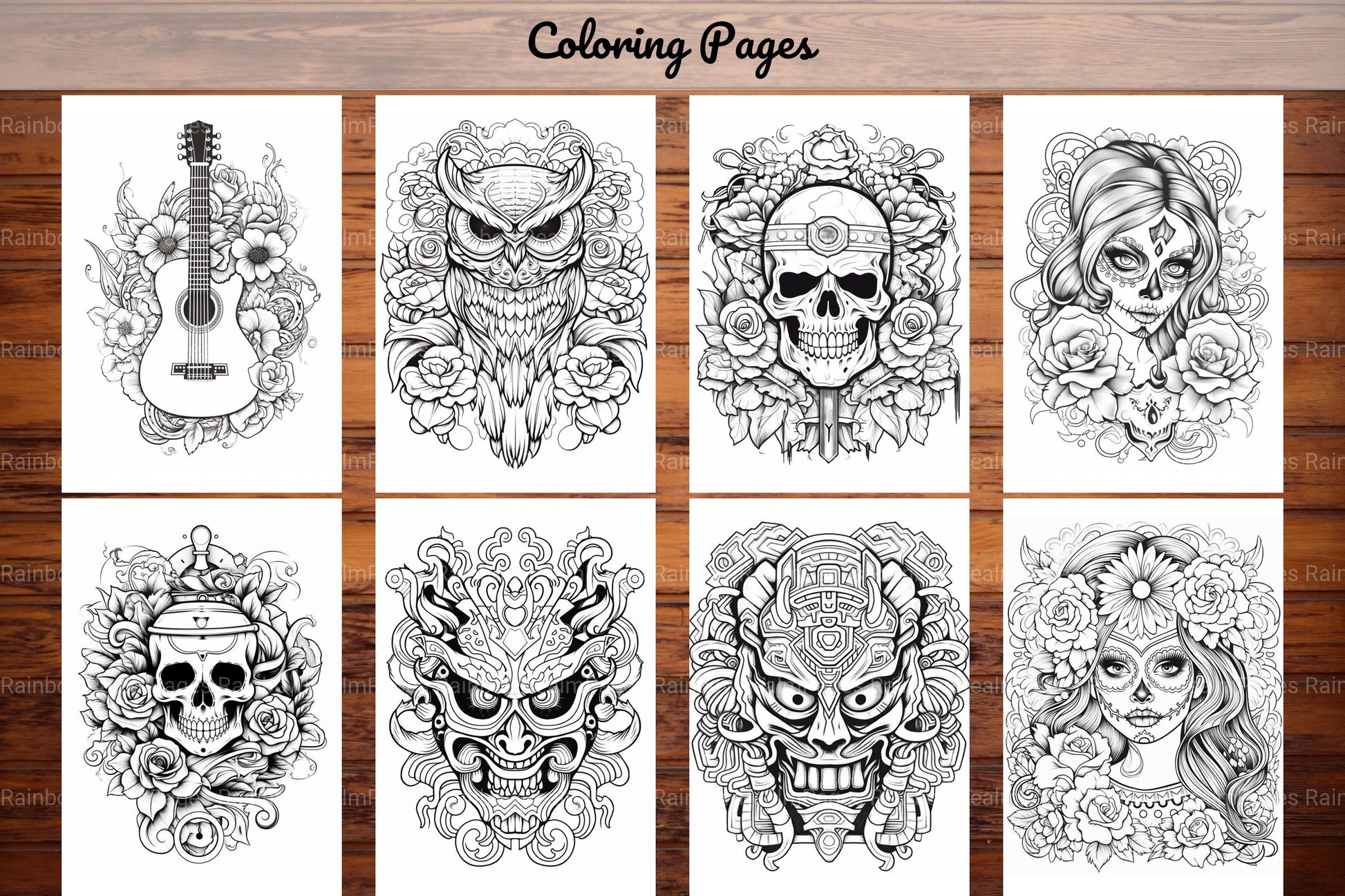 Tattoos Coloring Pages - CraftNest - Digital Crafting and Art