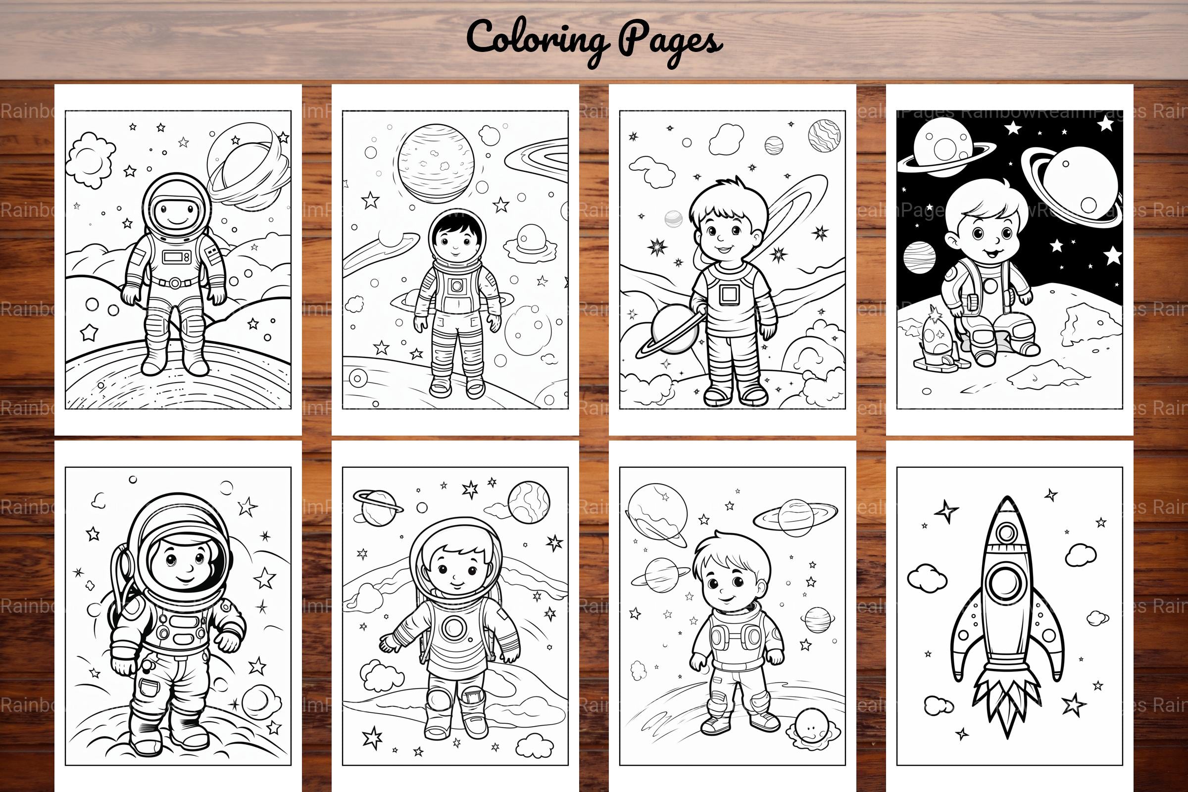 Space Coloring Pages - CraftNest - Digital Crafting and Art