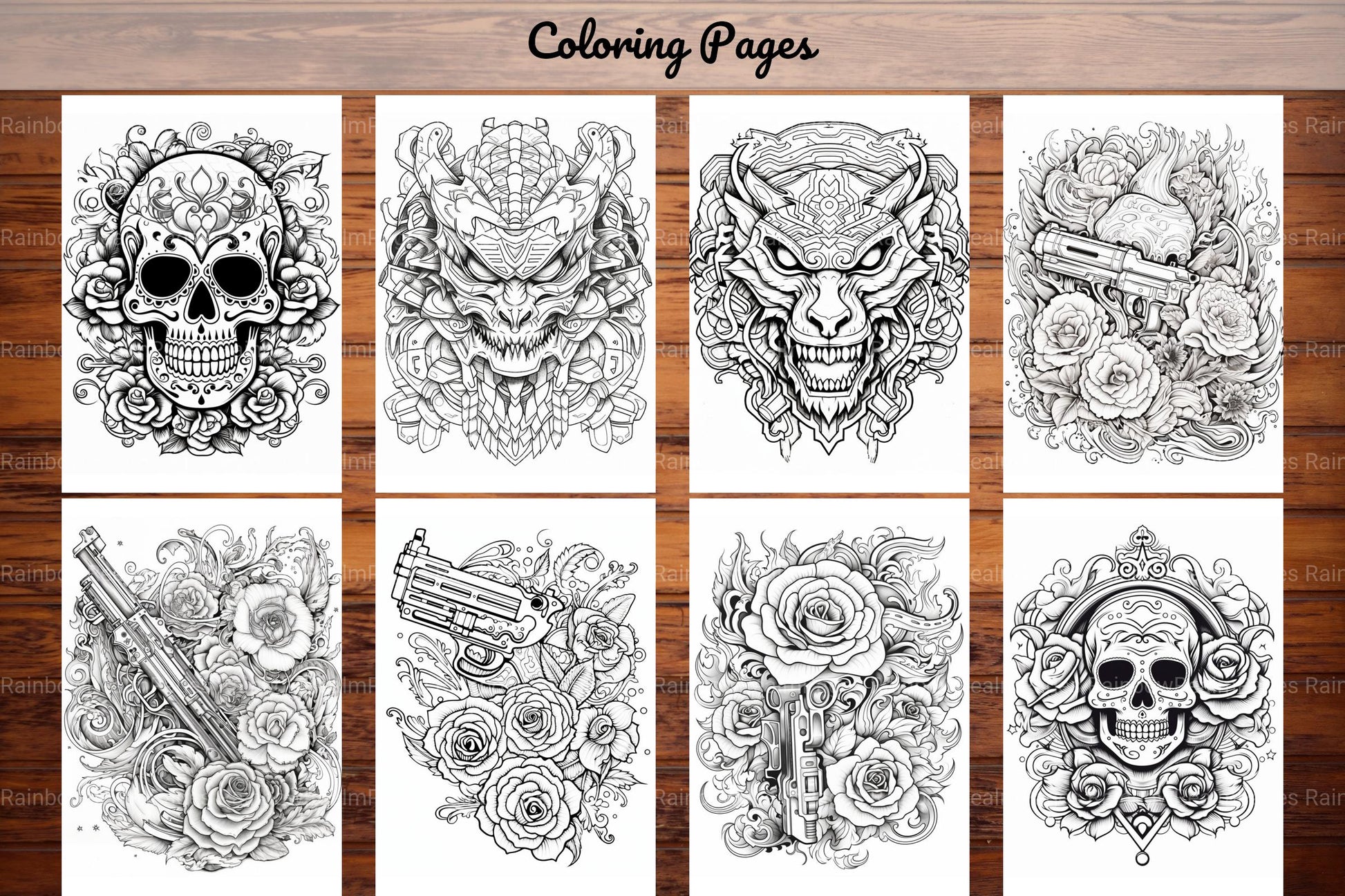 Tattoos Coloring Pages - CraftNest - Digital Crafting and Art