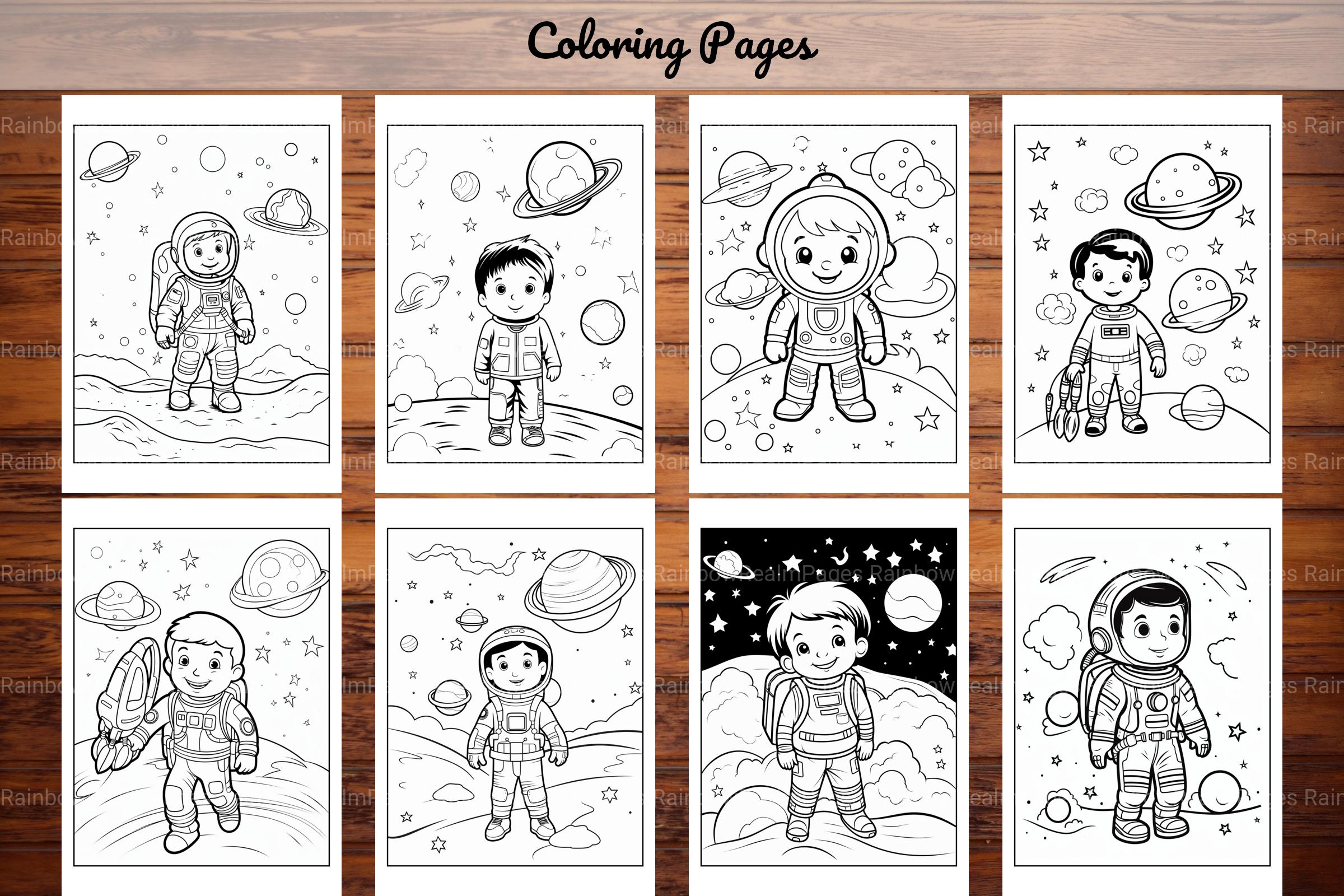 Space Coloring Pages - CraftNest - Digital Crafting and Art
