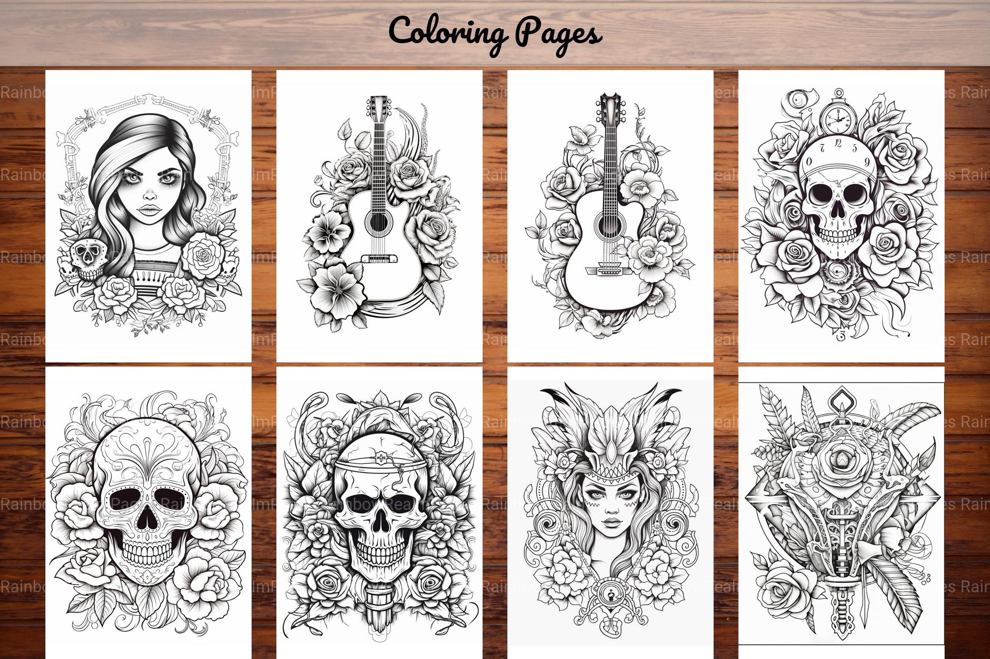 Tattoos Coloring Pages - CraftNest - Digital Crafting and Art