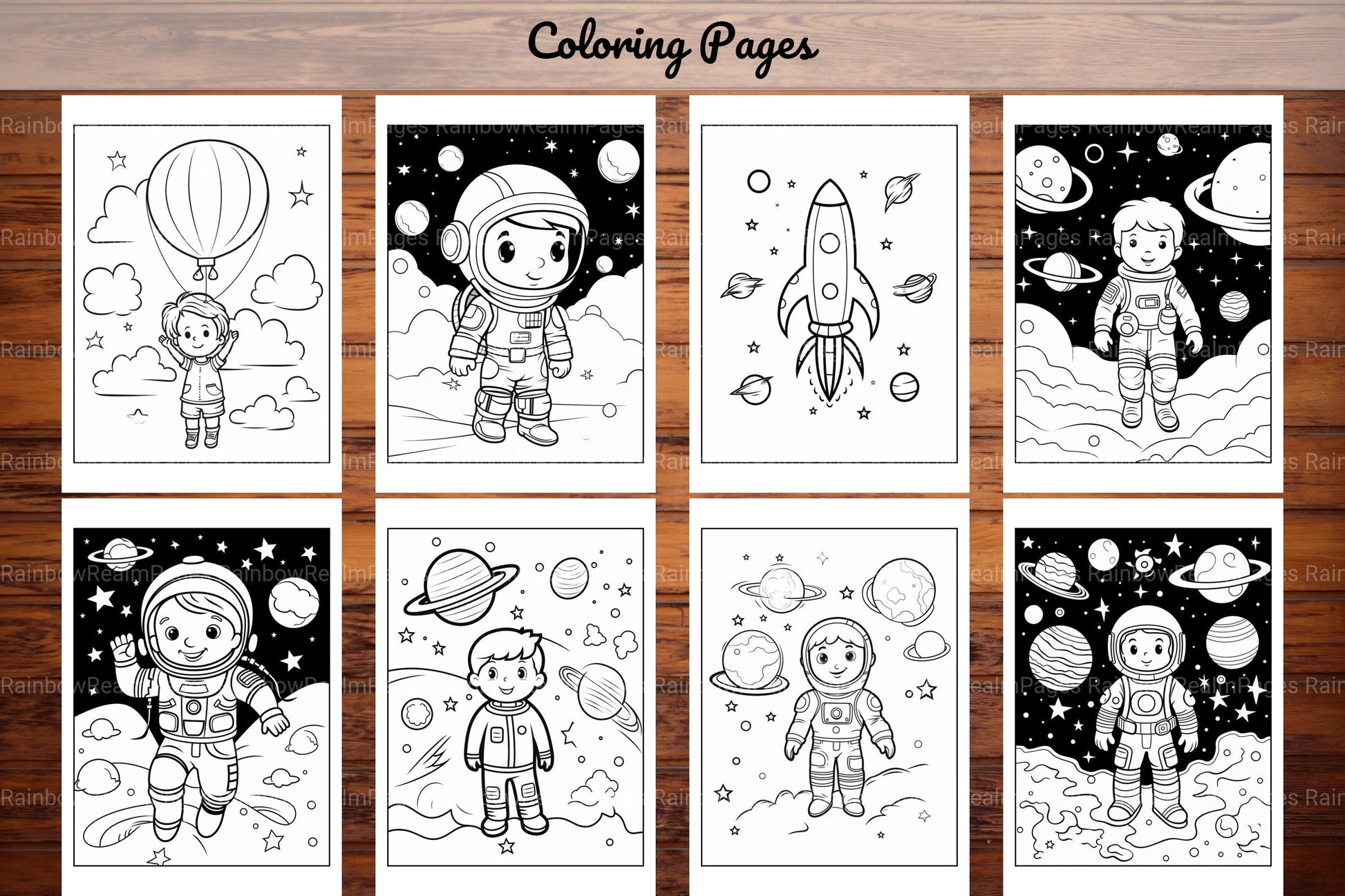 Space Coloring Pages - CraftNest - Digital Crafting and Art