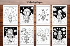 Space Coloring Pages - CraftNest - Digital Crafting and Art
