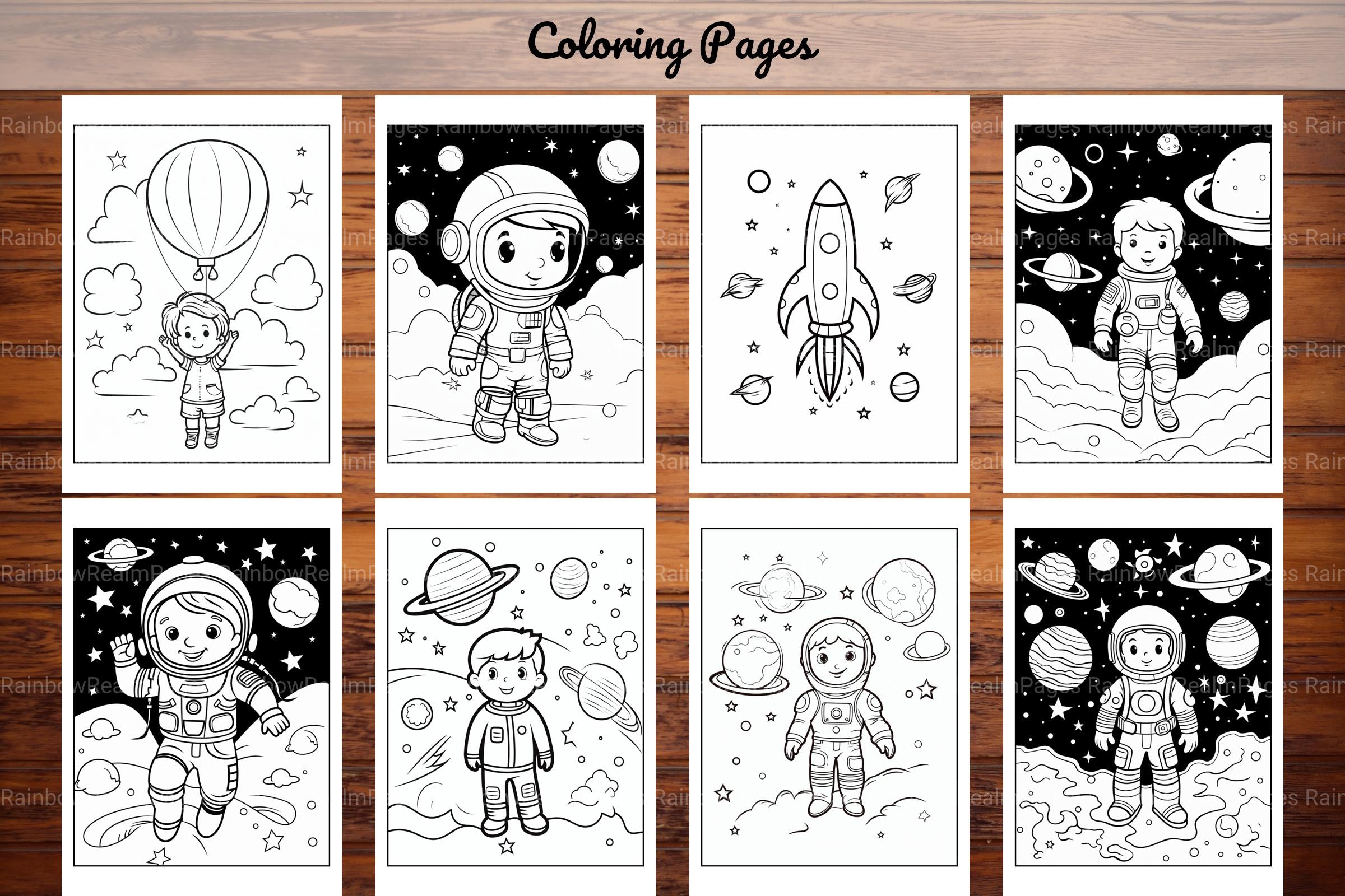 Space Coloring Pages - CraftNest - Digital Crafting and Art