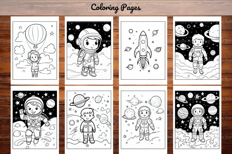 Space Coloring Pages - CraftNest - Digital Crafting and Art