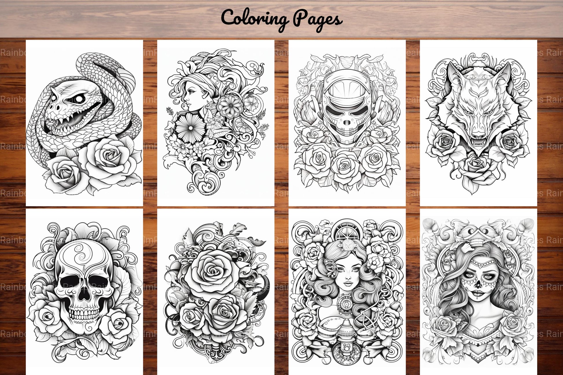 Tattoos Coloring Pages - CraftNest - Digital Crafting and Art
