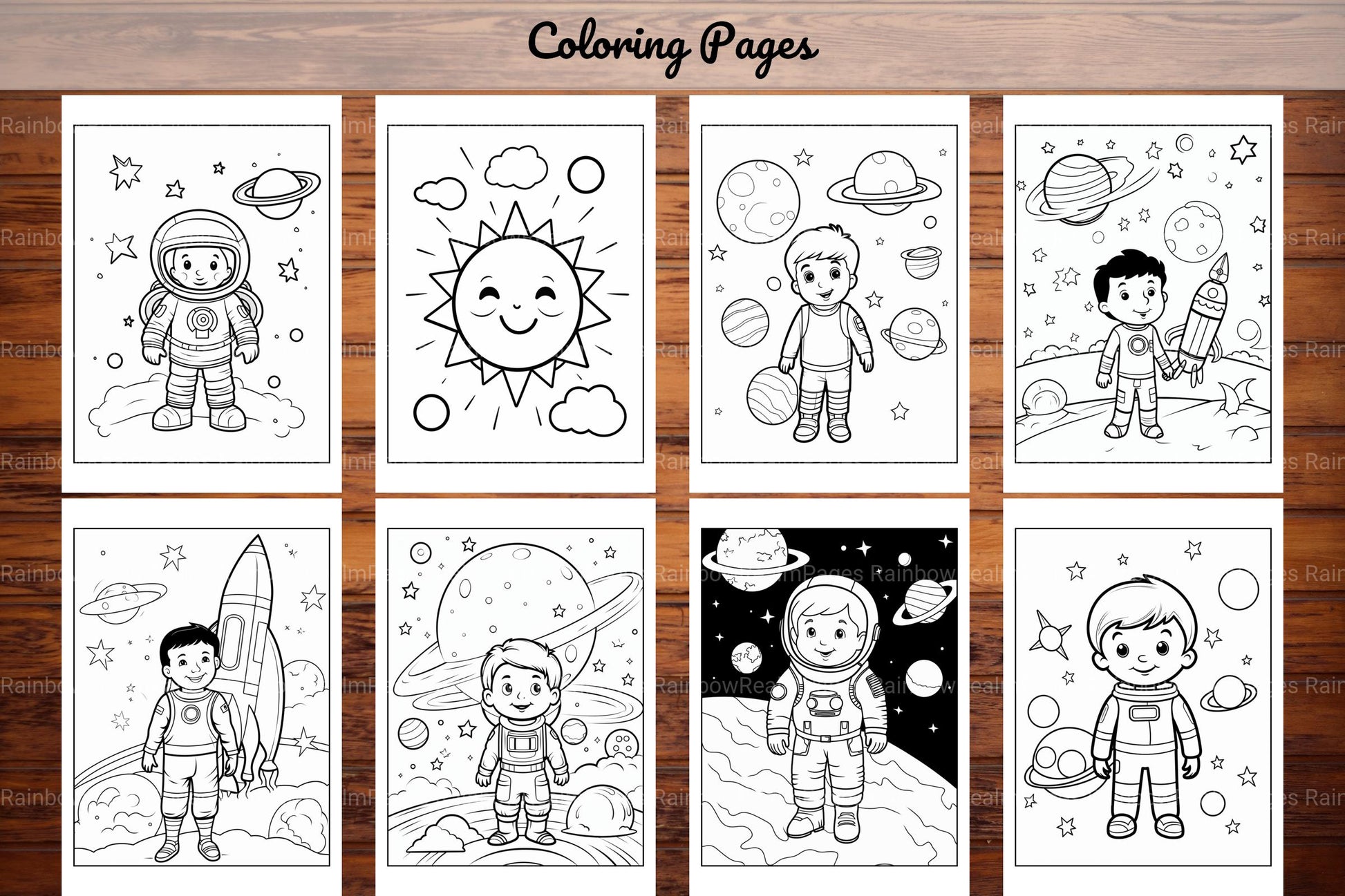 Space Coloring Pages - CraftNest - Digital Crafting and Art