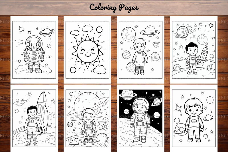Space Coloring Pages - CraftNest - Digital Crafting and Art