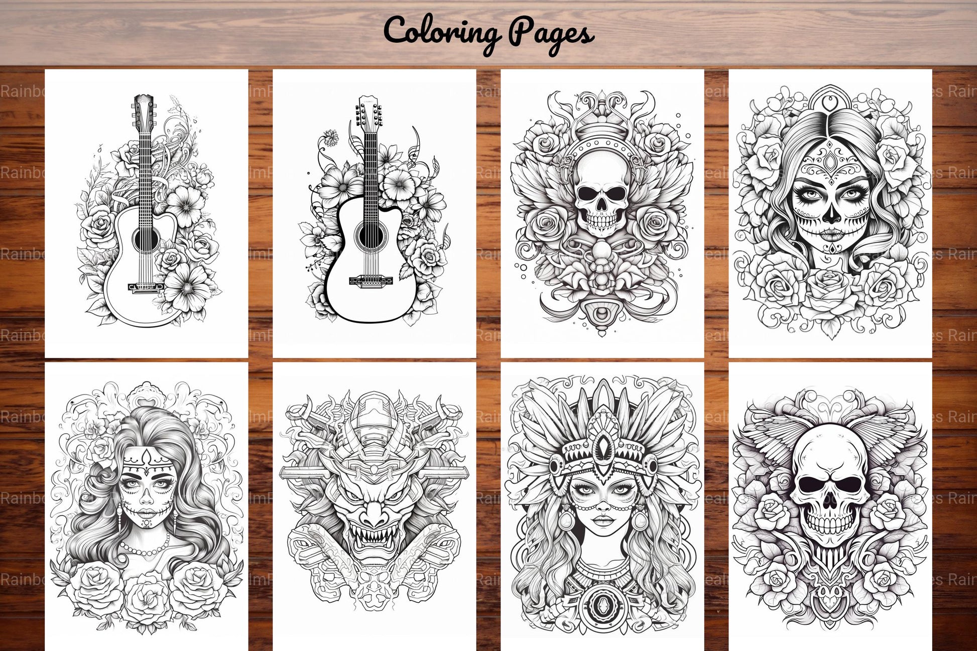 Tattoos Coloring Pages - CraftNest - Digital Crafting and Art