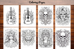Tattoos Coloring Pages - CraftNest - Digital Crafting and Art