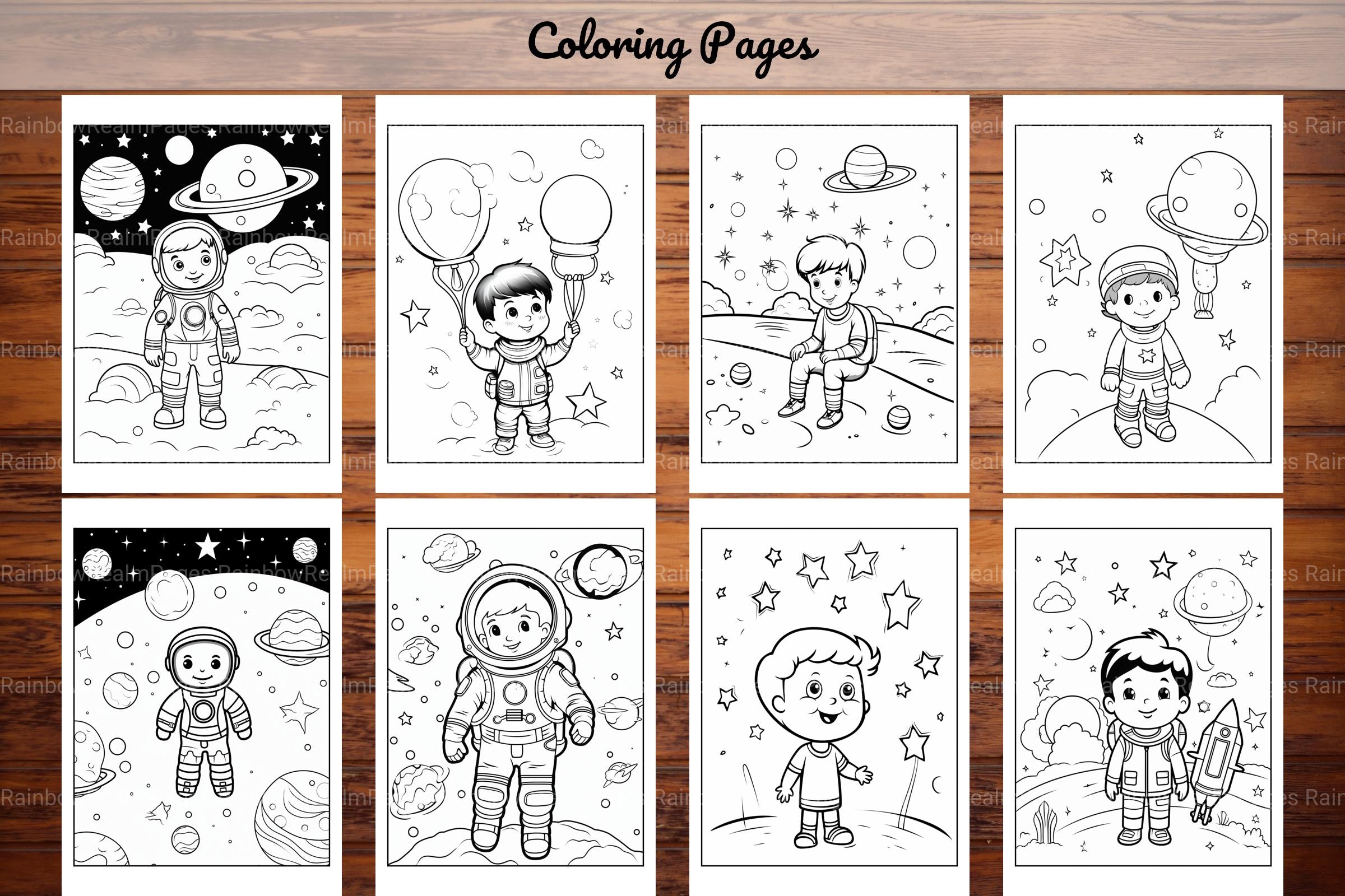Space Coloring Pages - CraftNest - Digital Crafting and Art