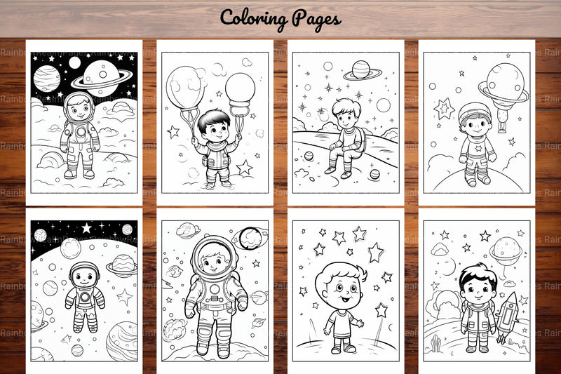 Space Coloring Pages - CraftNest - Digital Crafting and Art