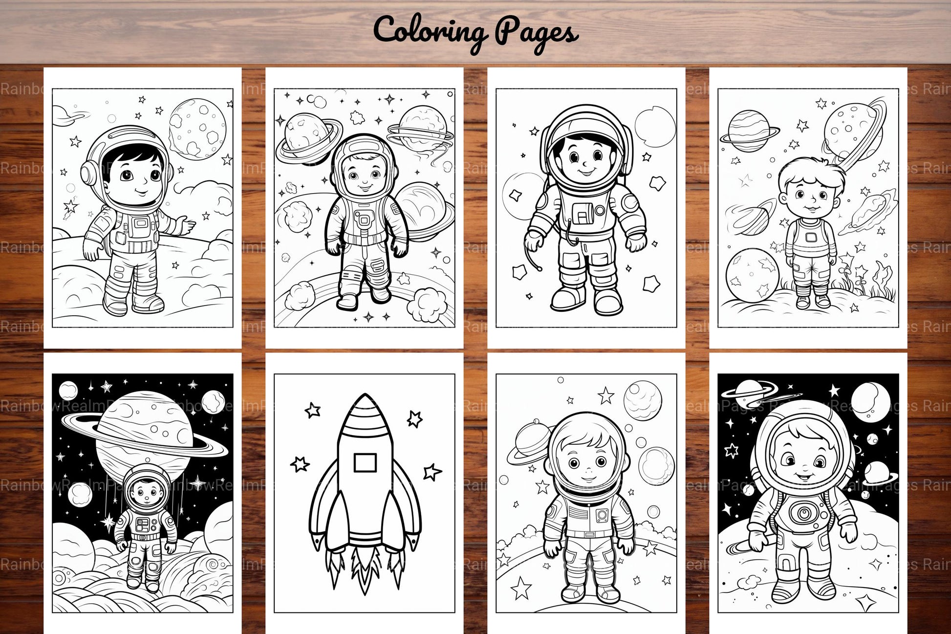 Space Coloring Pages - CraftNest - Digital Crafting and Art