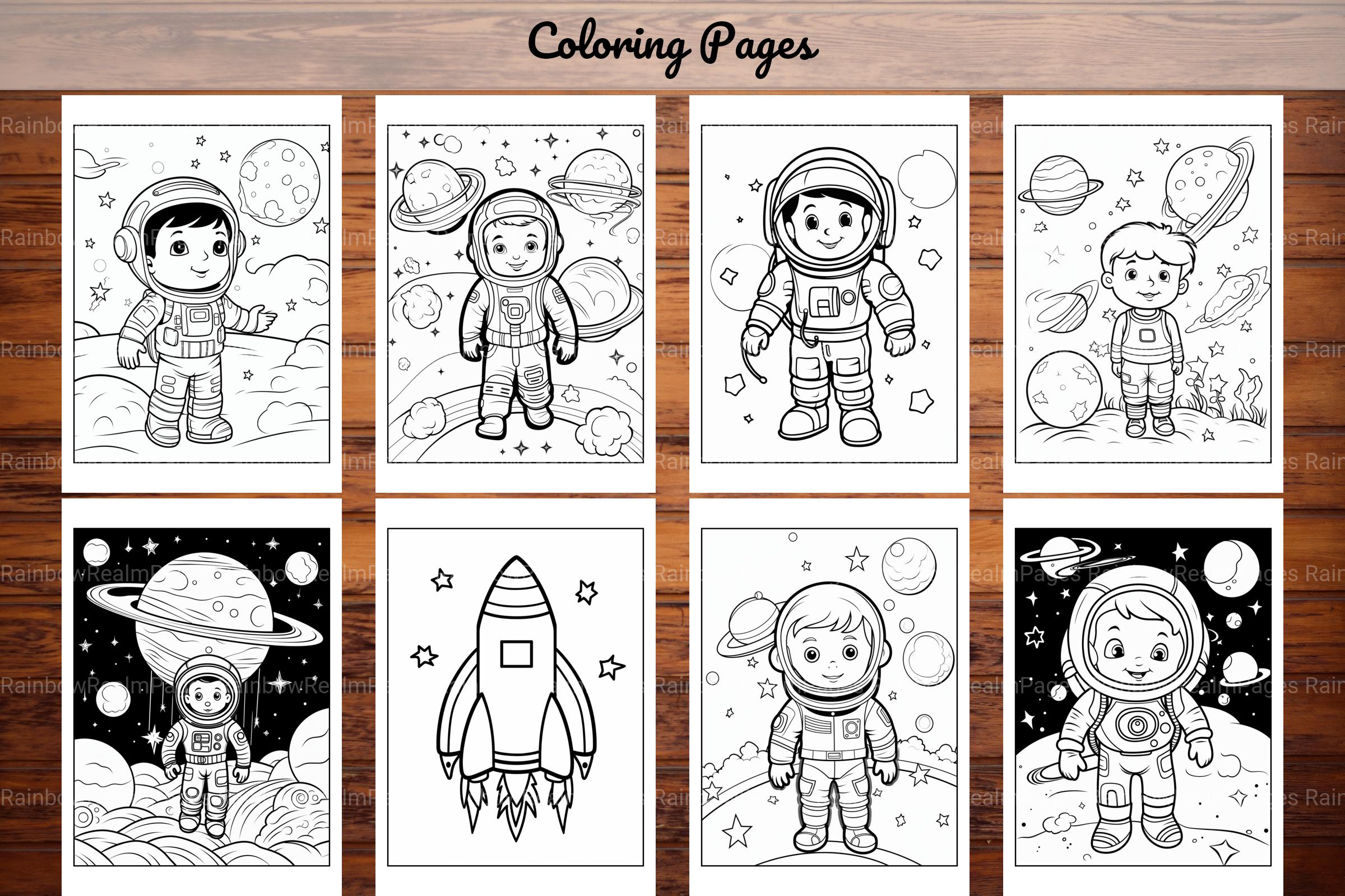 Space Coloring Pages - CraftNest - Digital Crafting and Art