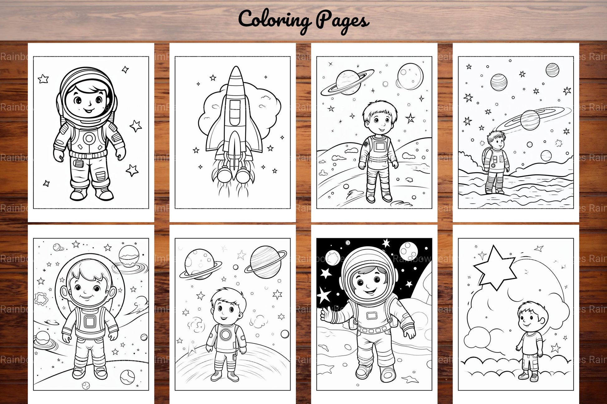 Space Coloring Pages - CraftNest - Digital Crafting and Art
