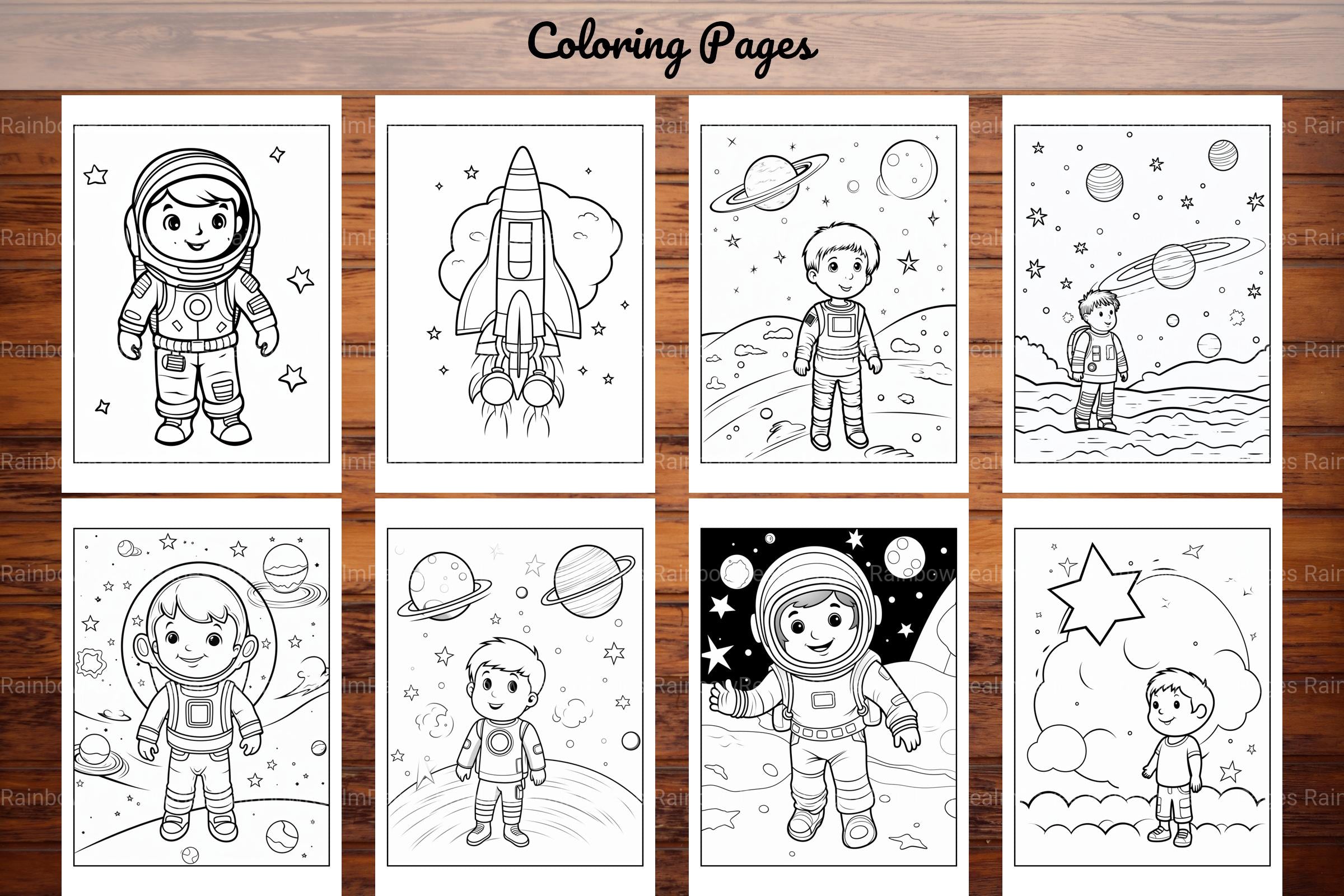 Space Coloring Pages - CraftNest - Digital Crafting and Art