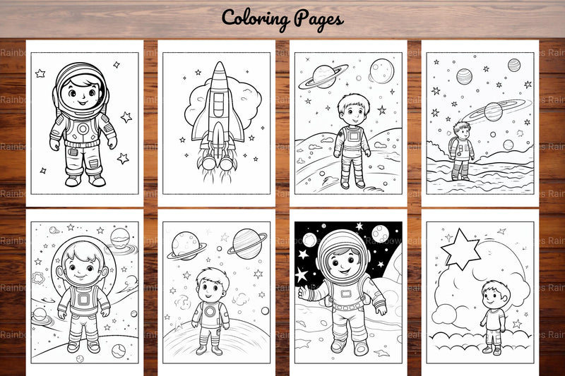 Space Coloring Pages - CraftNest - Digital Crafting and Art