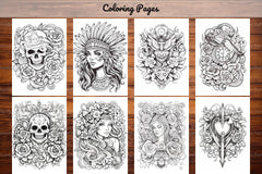 Tattoos Coloring Pages - CraftNest - Digital Crafting and Art