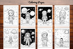 Space Coloring Pages - CraftNest - Digital Crafting and Art