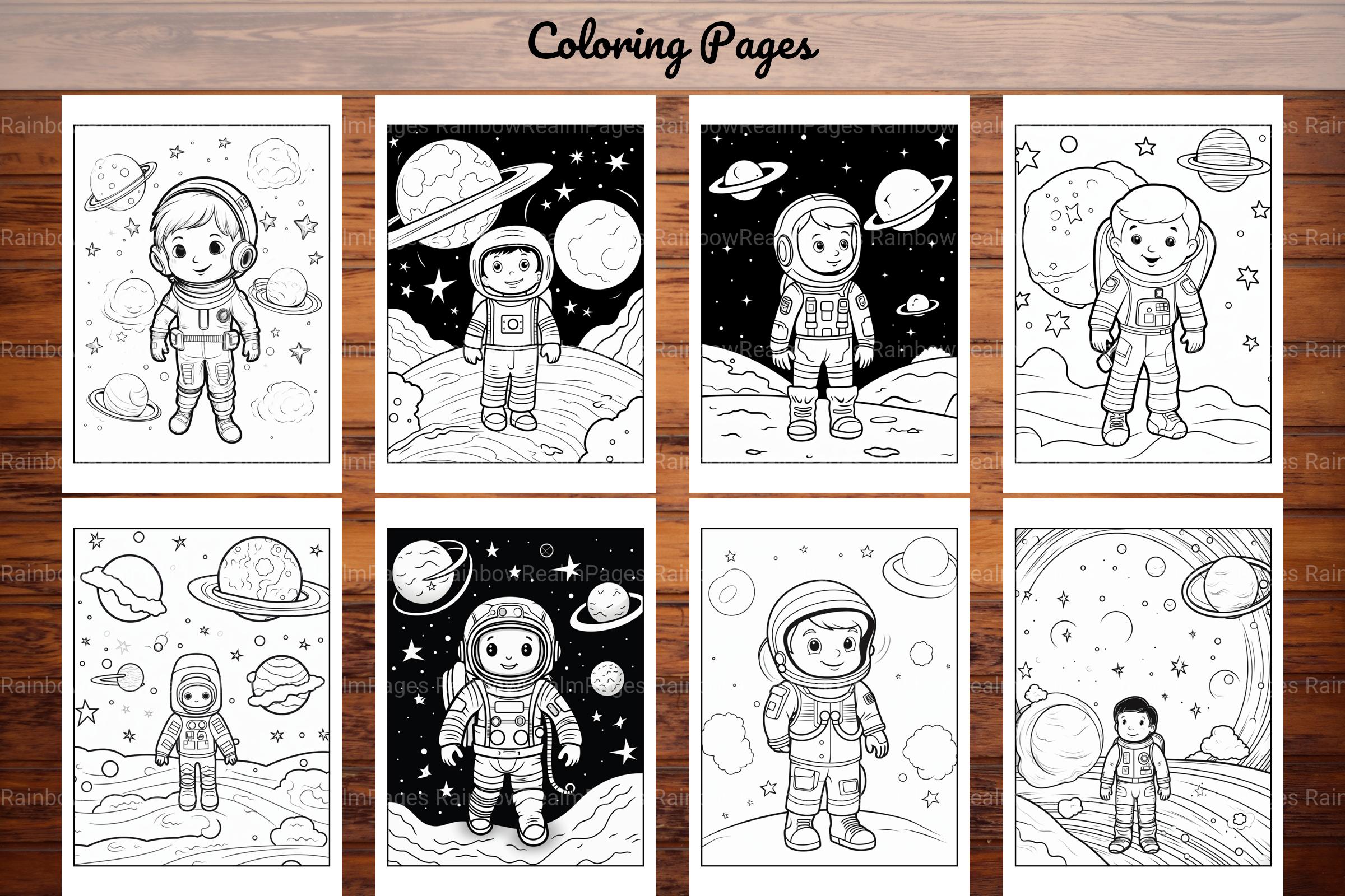 Space Coloring Pages - CraftNest - Digital Crafting and Art
