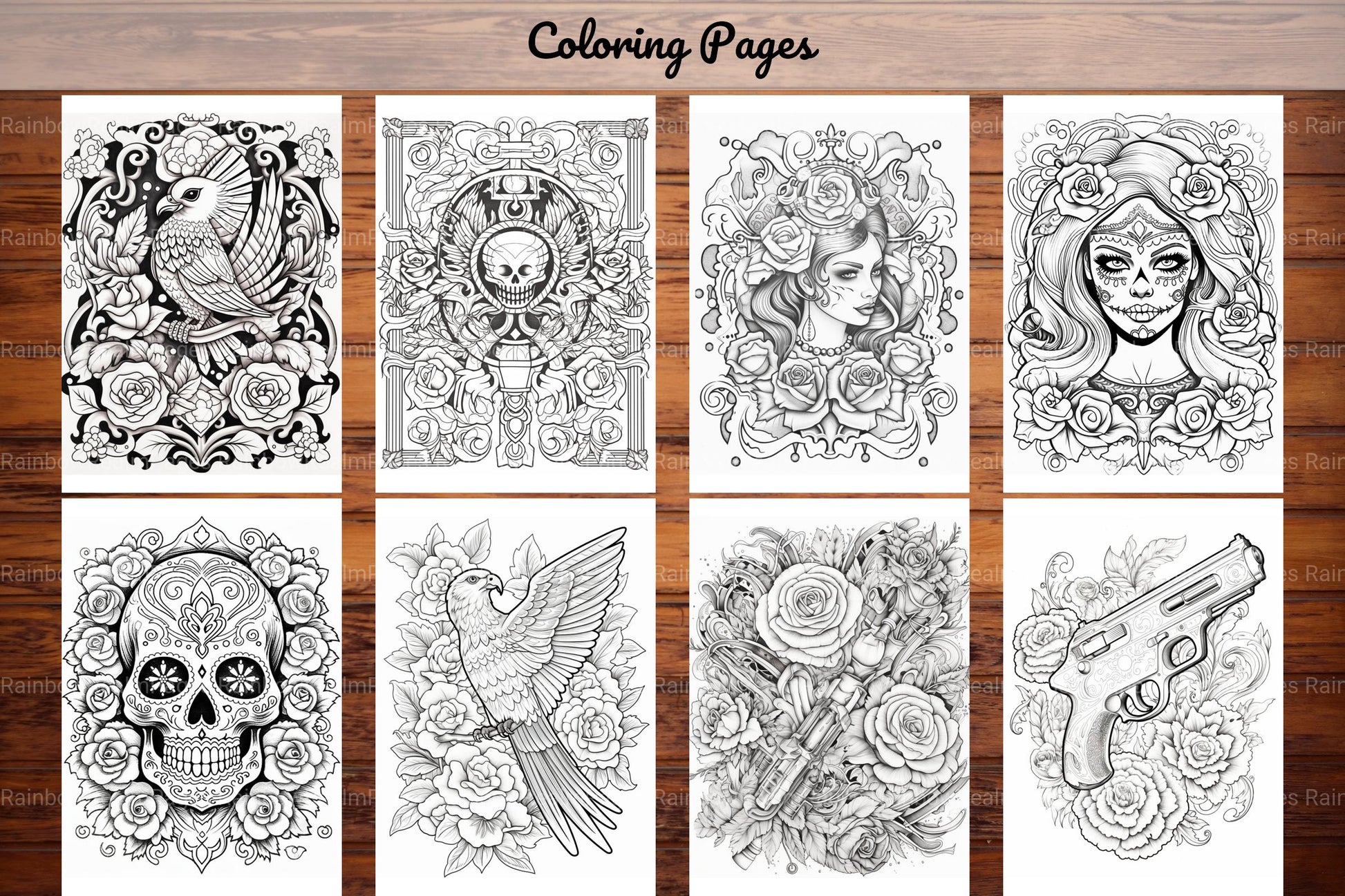 Tattoos Coloring Pages - CraftNest - Digital Crafting and Art