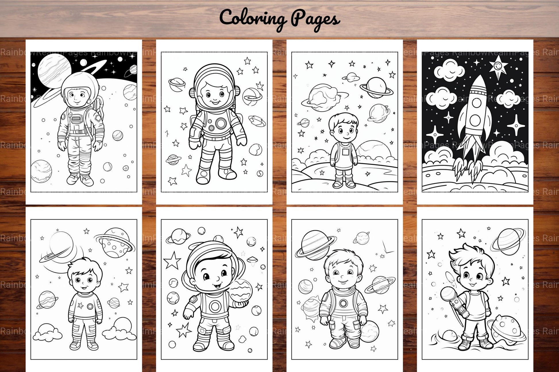 Space Coloring Pages - CraftNest - Digital Crafting and Art