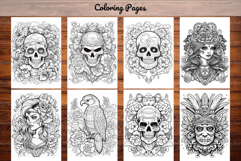Tattoos Coloring Pages - CraftNest - Digital Crafting and Art